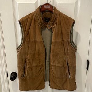 Gimo’s Quilted Suede Vest Tan Medium